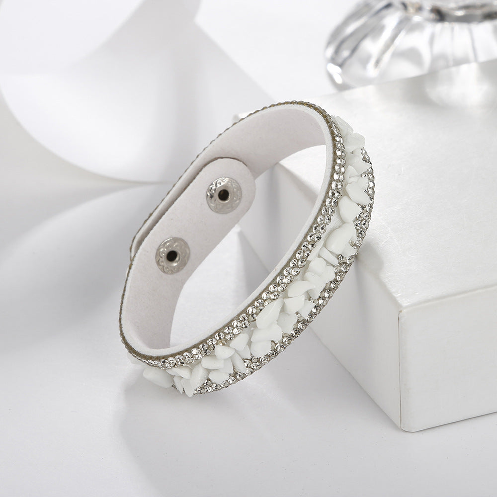 Wholesale Jewelry Retro Multicolor Crushed Stone Inlaid Diamond Bracelet Nihaojewelry