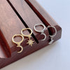 1 Pair Simple Style Star Moon Sterling Silver Inlay Zircon Drop Earrings