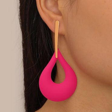 1 Pair Simple Style Water Droplets Alloy Stoving Varnish Women's Drop Earrings