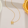 Moderate Luxury Letter Text Number Titanium Steel 18K Gold Plated Necklaces