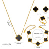 Moderate Luxury Quadrilateral Geometric Heart Titanium Steel 18K Gold Plated Necklaces