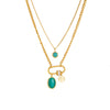 Fashion Square Octagram Chain Stainless Steel Electroplating Necklaces