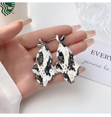 1 Pair Casual Classic Style Star Waves Plating Alloy Drop Earrings