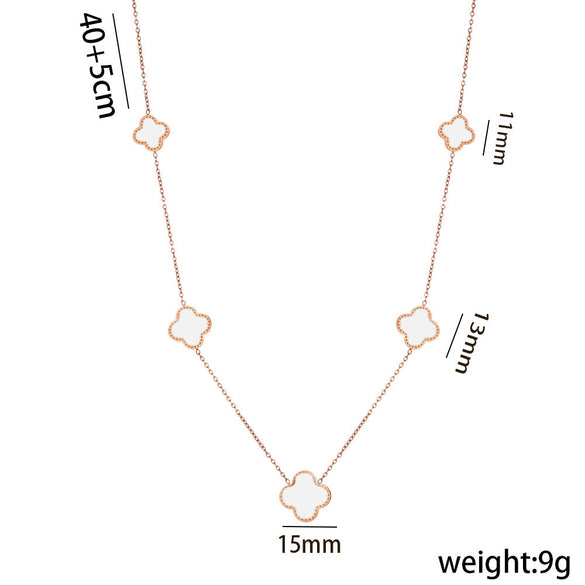 Moderate Luxury Geometric Titanium Steel 18K Gold Plated Necklaces