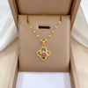 Minimalist Geometric Titanium Steel Diamond Inlay Necklaces