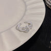 ins style silver zircon ring women's light luxury niche high-end sense open ring ring versatile temperament jewelry wholesale