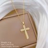 Minimalist Geometric Titanium Steel Diamond Inlay Necklaces