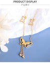 European And American Simple Tassel Butterfly Titanium Steel 18k Real Gold Anklet Wholesale