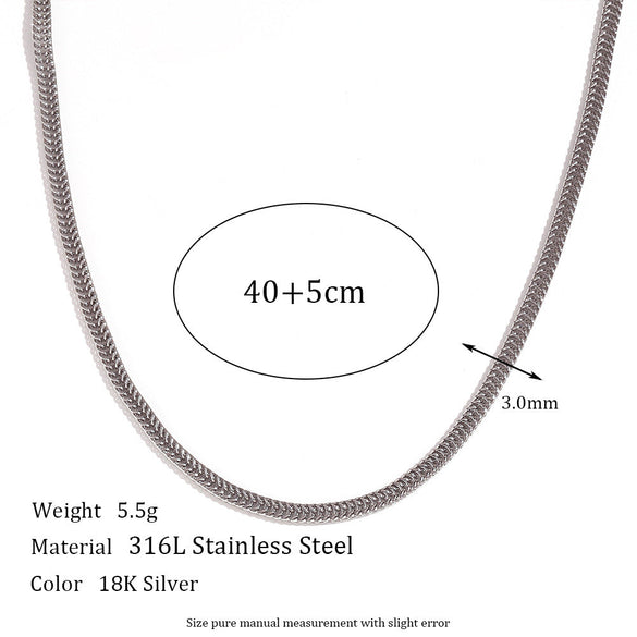 Minimalist Stripe Geometric Stainless Steel Electroplating Necklaces