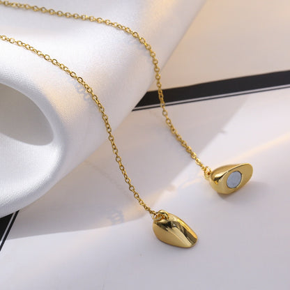 Titanium Steel Simple Style Heart Shape Plating Pendant Necklace