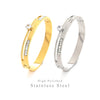 Star Titanium Steel 18K Gold Plated Bangles