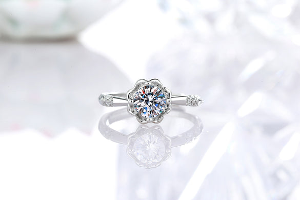 Luxurious Geometric Copper Plating Artificial Rhinestones Open Ring