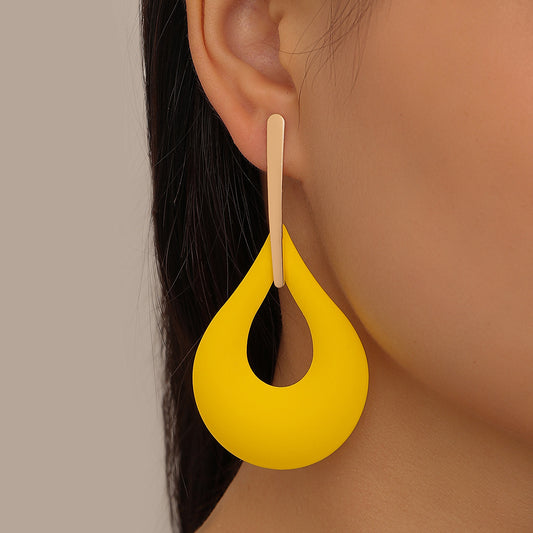 1 Pair Simple Style Water Droplets Alloy Stoving Varnish Women's Drop Earrings