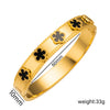 Ellipse Stainless Steel 18K Gold Plated Bangles