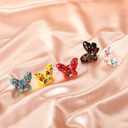 Ins New Acrylic Butterfly Ring 2021 Cute Fun Resin Ring European And American Retro Animal Bracelet For Women