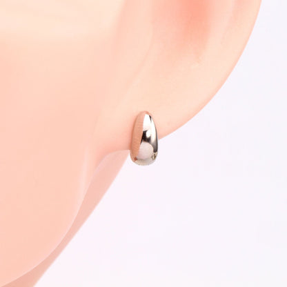 1 Pair Simple Style Commute U Shape Plating Sterling Silver White Gold Plated Gold Plated Earrings