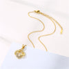 Women Minimalist Geometric Metal Four-leaf Clover Stainless Steel Electroplating Necklaces