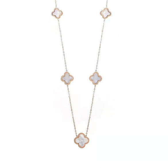 Moderate Luxury Geometric Titanium Steel 18K Gold Plated Necklaces