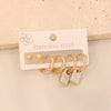 Fashion Heart Stainless Steel Electroplating Earrings