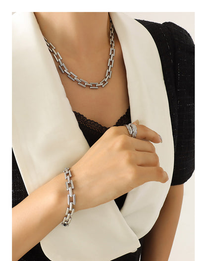 Fashion Geometric Titanium Steel Plating Necklace