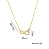 Moderate Luxury Number Letter Text Titanium Steel 18K Gold Plated Necklaces