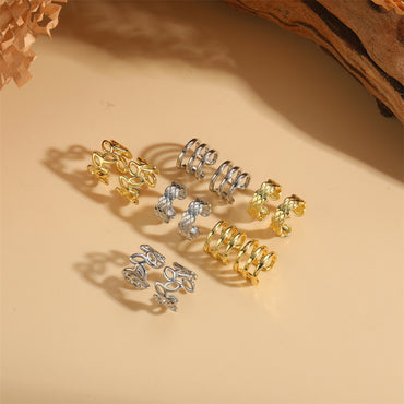 Amazon's popular light luxury, simple and high-end mesh ear clip, ins-style opening, adjustable fashion ear bone clip girl