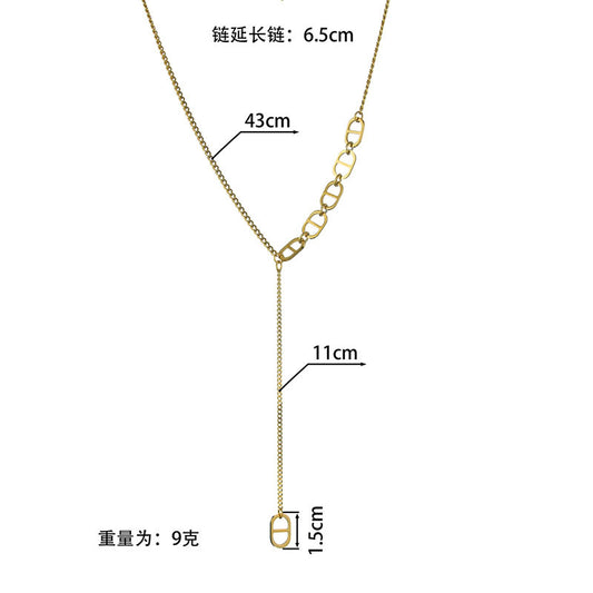 Korean Stitching Stainless Steel Necklace Wholesale