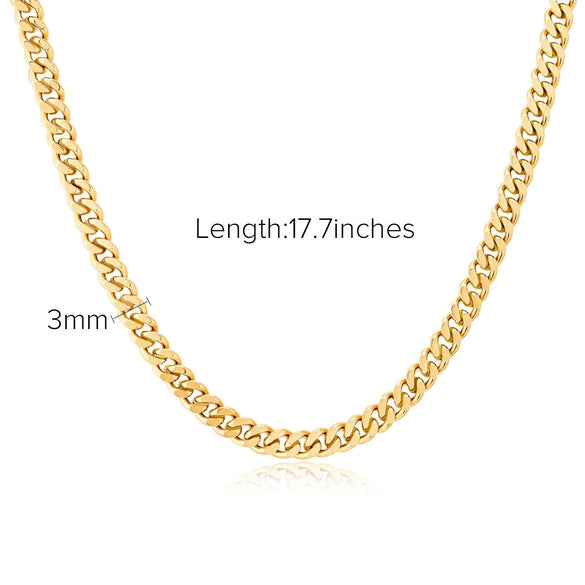 IG Style Chain Geometric Stainless Steel Electroplating Necklaces