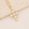 Fashion Cross Copper Zircon Inlay Pendants