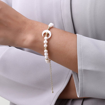 Fashion Moon Pearl Handmade Bracelets 1 Piece