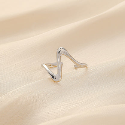 Simple Style Star Heart Shape Stainless Steel Plating Open Ring 1 Piece