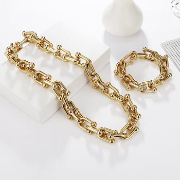 Wholesale Jewelry Fashion U-shaped Stitching Chain Bracelet Nihaojewelry