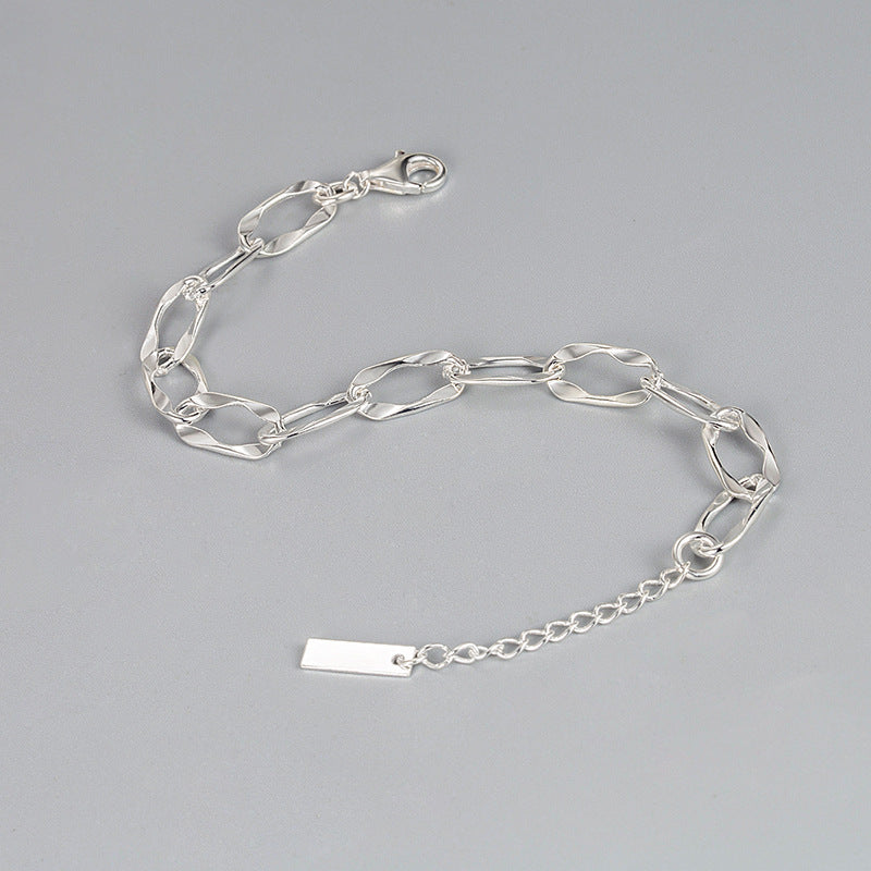 Simple Style Solid Color Silver Plating Hollow Out Bracelets 1 Piece