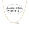 Casual Pearl Geometric Stainless Steel 18K Gold Plated Necklaces