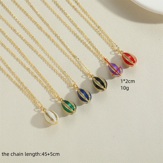 Amazon's popular dripping oil personality trendy water drop pendant clavicle chain niche versatile necklace necklace wholesale women