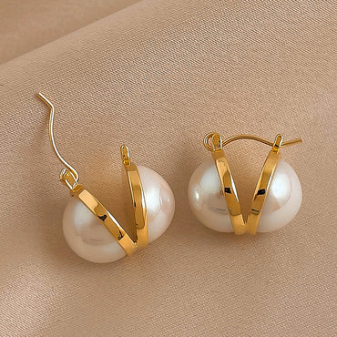 1 Pair Fashion Round Copper Plating Earrings