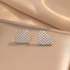 Moderate Luxury Flower Copper Diamond Inlay Stud Earrings