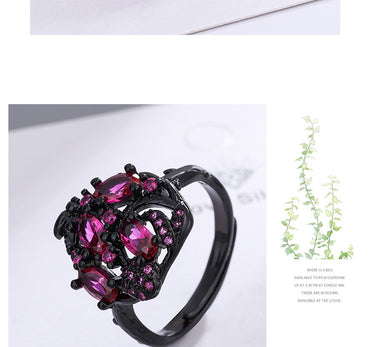 Classic Style Heart Shape Copper Plating Inlay Zircon Gold Plated Open Rings