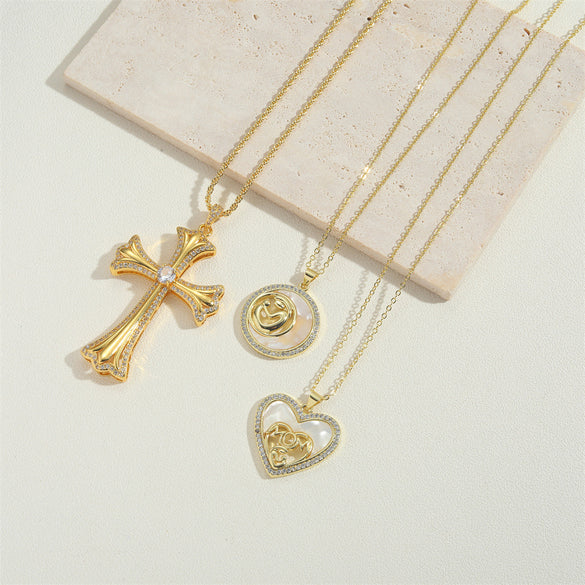 Cross-border popular simple personal shape Mother's Day gift pendant clavicle chain fashion trend ladies mother necklace