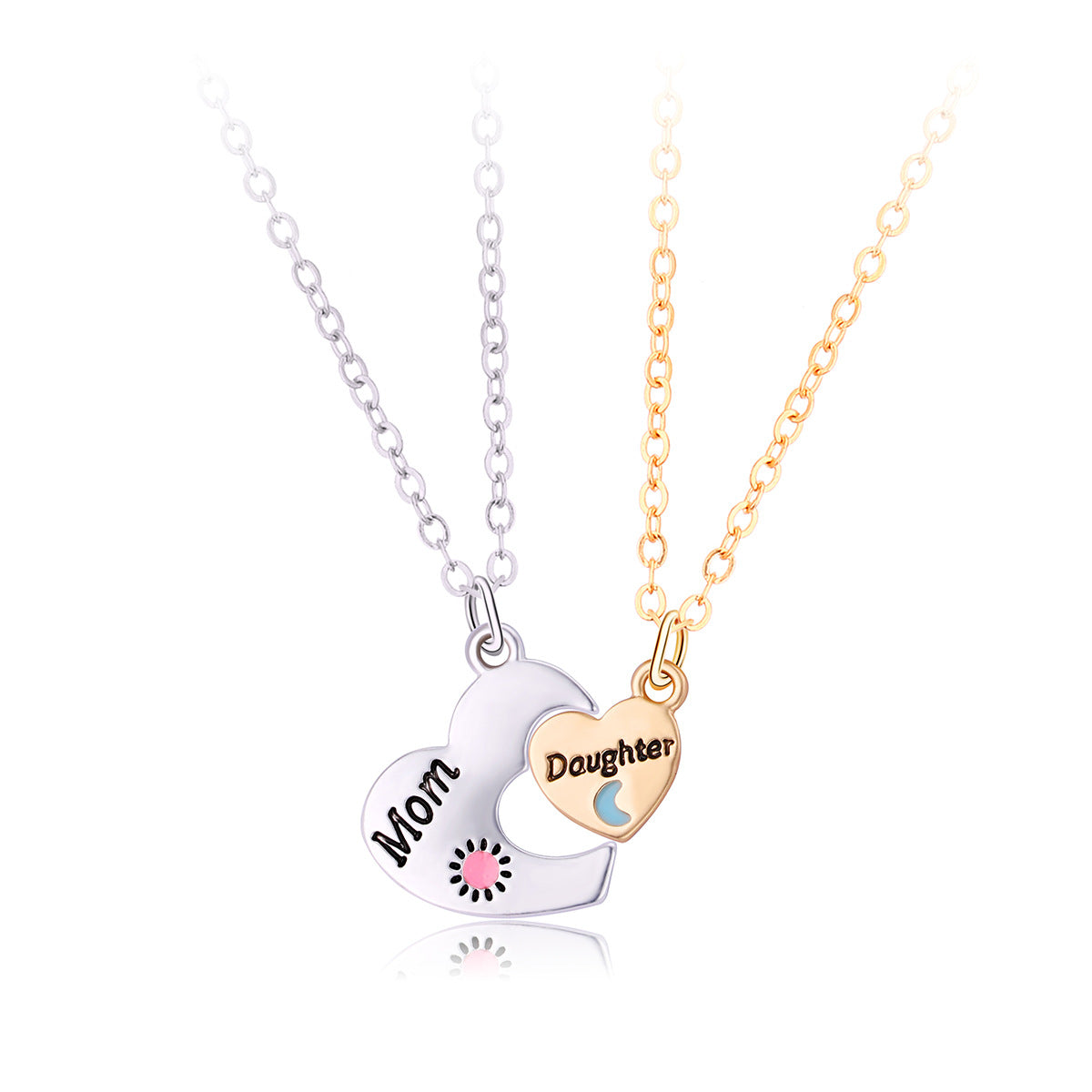 Cute Letter Moon Heart Shape Alloy Plating Mother'S Day Unisex Pendant Necklace