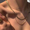 IG Style Irregular Geometric Stainless Steel 18K Gold Plated Necklaces