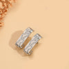 Cross-border hot-selling light luxury, high-end football-type design, textured earrings, niche and versatile, ins-style personalized earrings for women