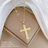 Minimalist Geometric Titanium Steel Diamond Inlay Necklaces
