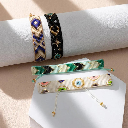 Bohemian Geometric Glass Handmade Women's Bracelets
