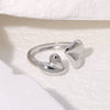 Expressive Heart Heart Stainless Steel Electroplating Rings