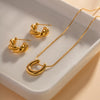 IG Style Asymmetrical Stainless Steel 18K Gold Plated Necklaces