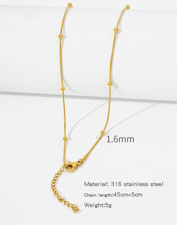 Natural Celestial Stainless Steel Electroplating Necklaces