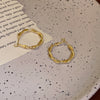 Circle Heart Geometric Metal Electroplating Earrings
