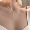 Women's Sweet Geometric Imitation Pearl Alloy Necklace Necklaces
