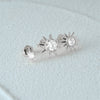 1 Set Simple Style Star Butterfly Plating Sterling Silver Hoop Earrings Ear Studs